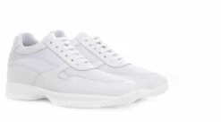 Alaska - Elevator Sneakers In Leather/fabric Mix From 2.4 To 4 Inches