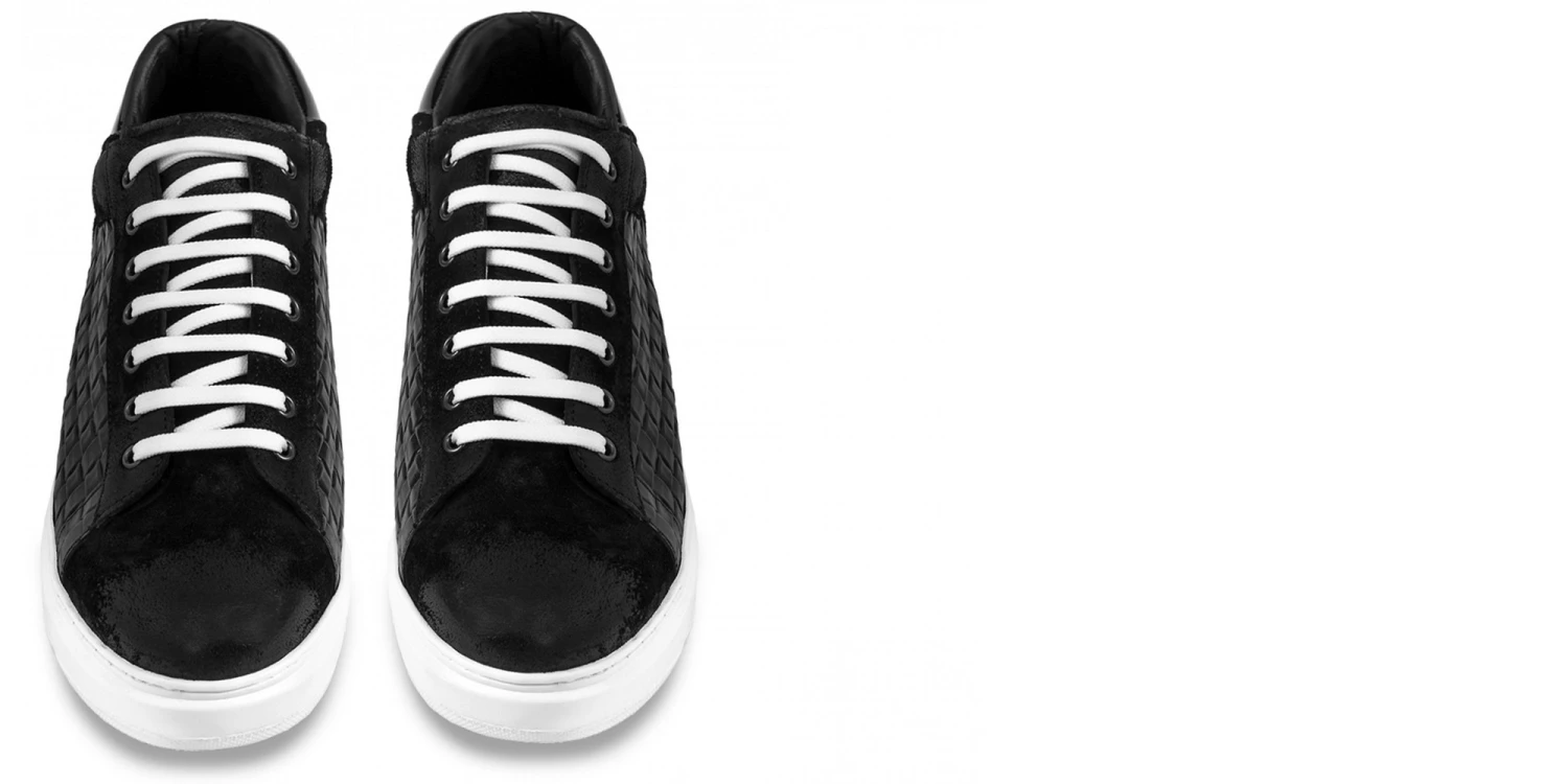 Dudley - Elevator Sneakers In Mix Of Leathers Up To 6 Cm 6 Dudley - Elevator Sneakers In Mix Of Leathers Up To 6 Cm - Image 4