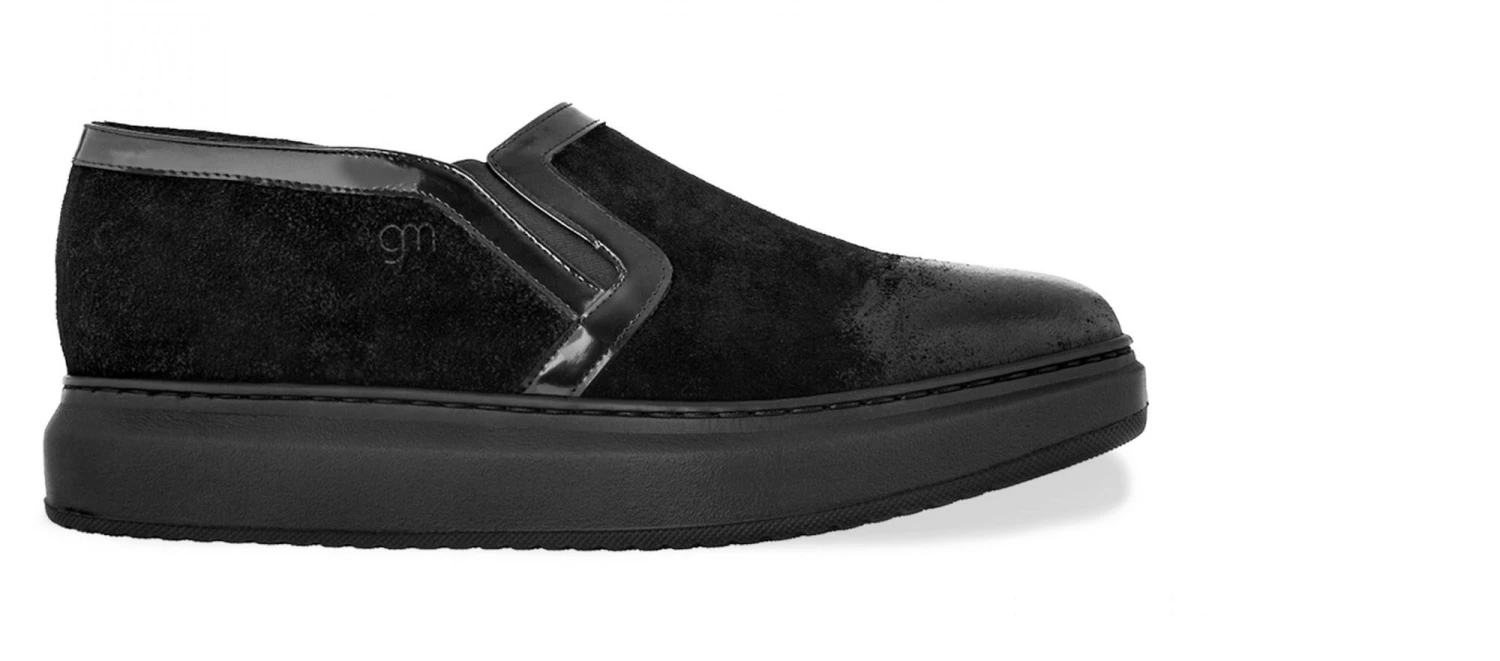 Sendai - Elevator Slip-Ons In Suede Leather Up To 2.6 Inches 4 Sendai - Elevator Slip-Ons In Suede Leather Up To 2.6 Inches - Image 2