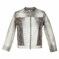 Heimdall -Biker Style Jacket In Alligator Leather -Deals Guidomaggi Store giacca biker 1