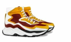 Giant Lion - Elevator Sneakers In Mix Of Leathers From 2.4 To 5 Inches