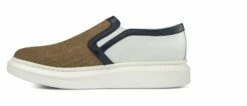 Oahu - Elevator Slip-Ons In Leather/fabric Mix Up To 2.4 Inches -Deals Guidomaggi Store height increasing shoes 262
