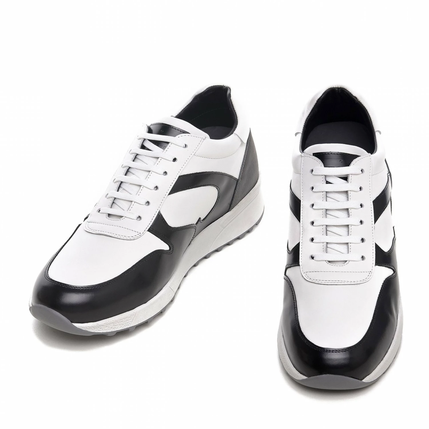 Plymouth - Elevator Sneakers In Mix Of Leathers From 2.4 To 3.1 Inches 3 Plymouth - Elevator Sneakers In Mix Of Leathers From 2.4 To 3.1 Inches