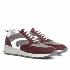 Utah - Elevator Sneakers In Leather/fabric Mix From 2.4 To 3.1 Inches -Deals Guidomaggi Store height increasing shoes 2 22