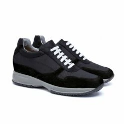 Malta - Elevator Sneakers In Fabric From 2.4 To 4 Inches -Deals Guidomaggi Store height increasing shoes 3 53