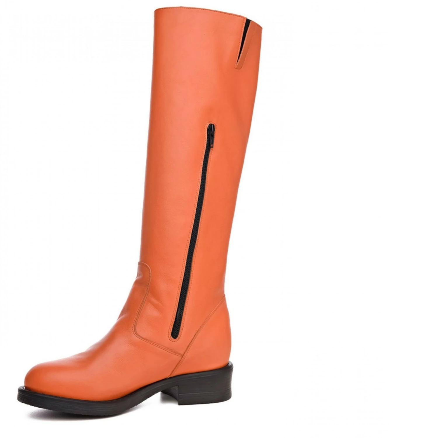 Jasmine Orange - Elevator Boots In Full Grain Leather From 2.4 To 3.1 Inches 4 Jasmine Orange - Elevator Boots In Full Grain Leather From 2.4 To 3.1 Inches - Image 2