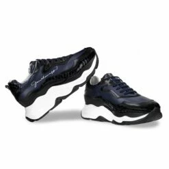 Giant Viper - Elevator Sneakers In Mix Of Leathers From 2.4 To 4.3 Inches -Deals Guidomaggi Store height increasing shoes 48
