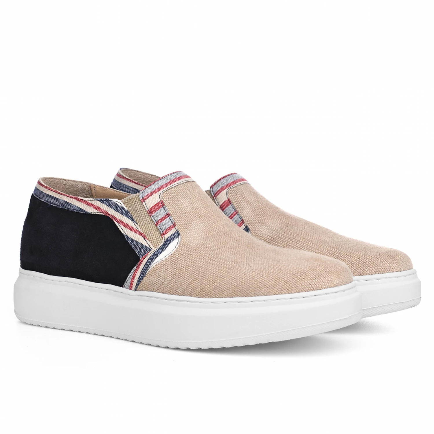 Gijón - Elevator Slip-Ons In Leather/fabric Mix Up To 6 Cm 7 Gijón - Elevator Slip-Ons In Leather/fabric Mix Up To 6 Cm - Image 5