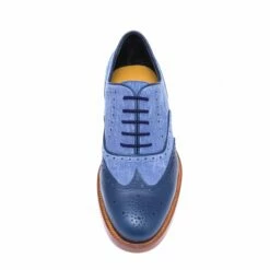 Leicester - Elevator Shoes In Leather/fabric Mix From 2.4 To 3.1 Inches -Deals Guidomaggi Store leicester4