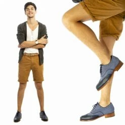 Leicester - Elevator Shoes In Leather/fabric Mix From 2.4 To 3.1 Inches -Deals Guidomaggi Store leicester6