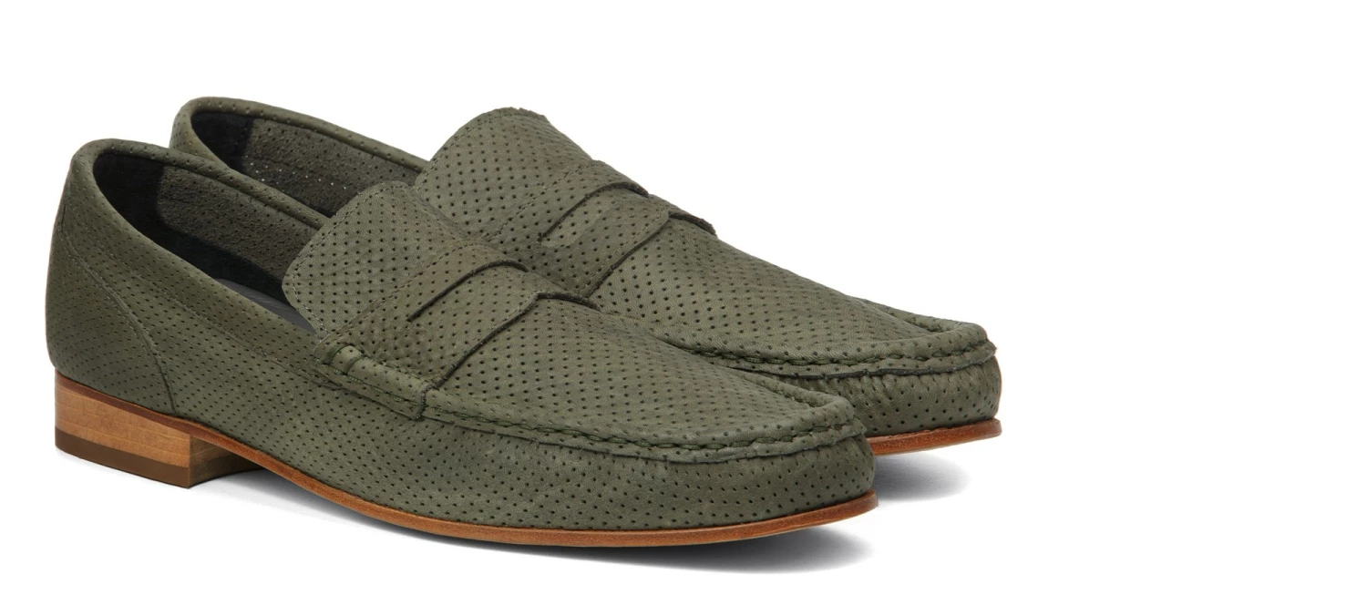 Recife - Elevator Loafers In Pierced Leather Up To 2.6 Inches 3 Recife - Elevator Loafers In Pierced Leather Up To 2.6 Inches