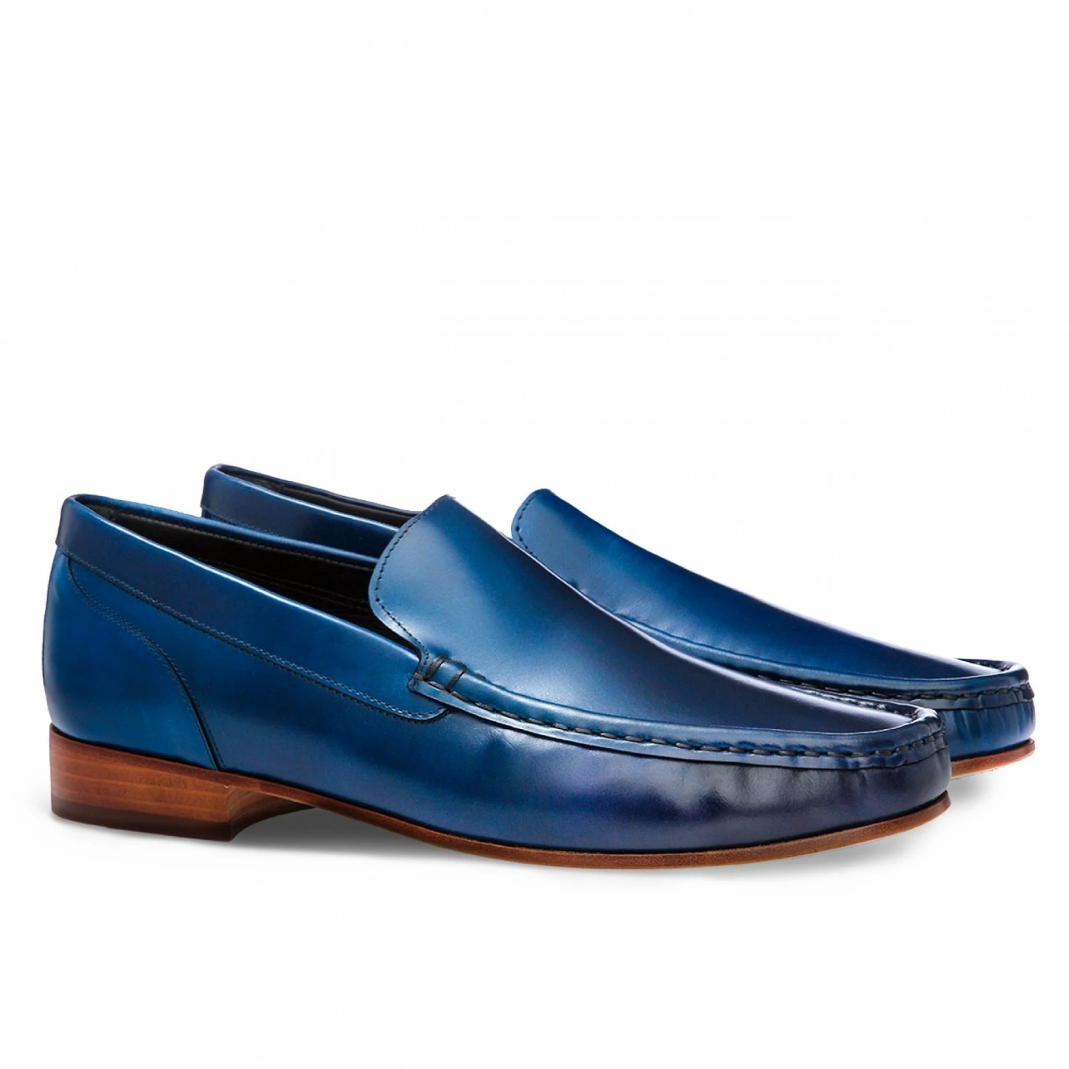 Blue Bay - Elevator Loafers In Shell Cordovan Leather Up To 2.6 Inches 3 Blue Bay - Elevator Loafers In Shell Cordovan Leather Up To 2.6 Inches