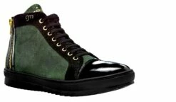 Mandarin - Elevator Sneakers In Mix Of Leathers From 2.4 To 3.1 Inches -Deals Guidomaggi Store mandarin sneakers con rialzo 2 1