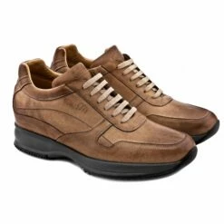 Middle East - Elevator Sneakers In Full Grain Leather From 2.4 To 4 Inches -Deals Guidomaggi Store middle eastluxuryguidomaggi