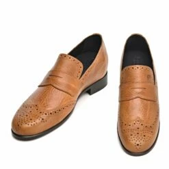 Salerno - Elevator Loafers In Tuscany Vegetable Leather Up To 2.6 Inches -Deals Guidomaggi Store salerno elevated shoes