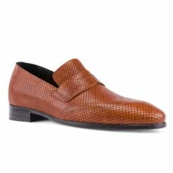 Manaus - Elevator Loafers In Pierced Leather Up To 2.6 Inches
