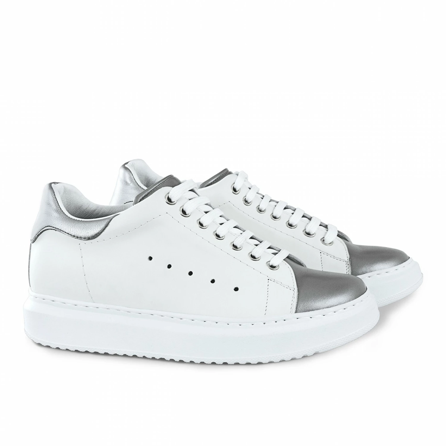 Silver Spring - Elevator Sneakers In Full Grain Leather From 2.4 To 3.1 Inches 7 Silver Spring - Elevator Sneakers In Full Grain Leather From 2.4 To 3.1 Inches - Image 5