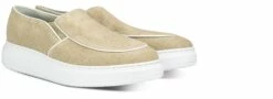 Namu - Elevator Slip-Ons In Leather/fabric Mix Up To 2.4 Inches