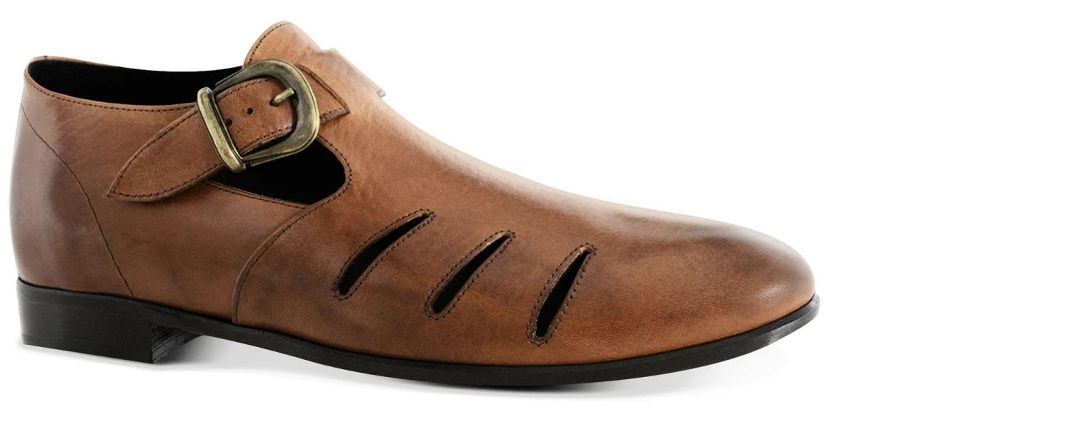 Scilla - Elevator Sandals In Full Grain Leather Up To 2 Inches 4 Scilla - Elevator Sandals In Full Grain Leather Up To 2 Inches - Image 2