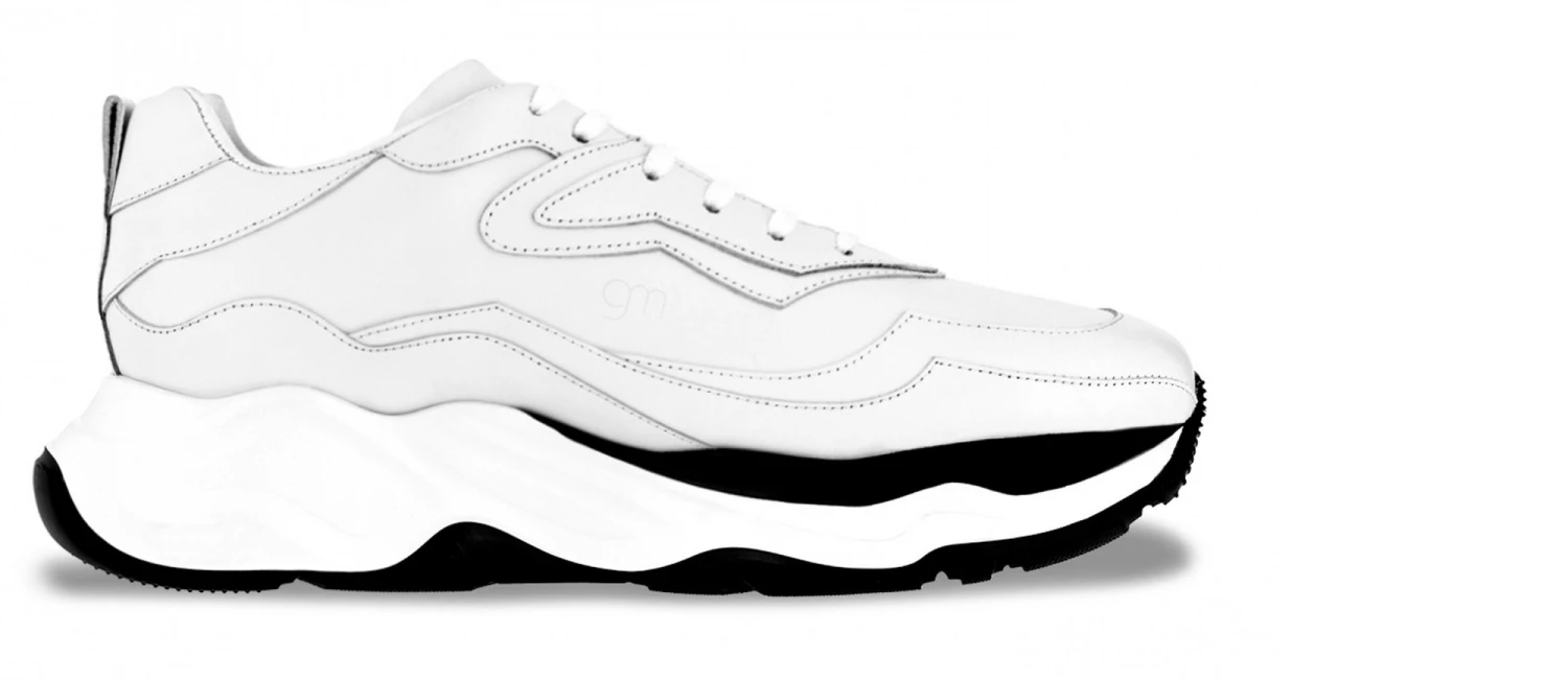 Giant White Bear - Elevator Sneakers In Full Grain Leather From 2.4 To 4.3 Inches 4 Giant White Bear - Elevator Sneakers In Full Grain Leather From 2.4 To 4.3 Inches - Image 2