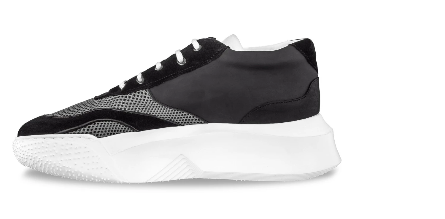 Jordan - Elevator Sneakers In Leather/fabric Mix From 2.4 To 4 Inches 5 Jordan - Elevator Sneakers In Leather/fabric Mix From 2.4 To 4 Inches - Image 3