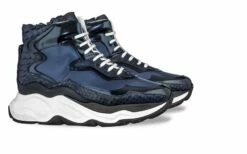 Giant Lizard - Elevator Sneakers In Mix Of Leathers From 2.4 To 5 Inches