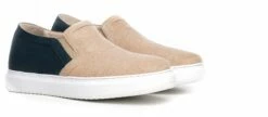 Otranto - Elevator Slip-Ons In Leather/fabric Mix Up To 2.6 Inches