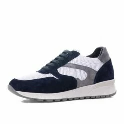 Corfu - Elevator Sneakers In Leather/fabric Mix From 2.4 To 3.1 Inches -Deals Guidomaggi Store shoes that make you taller 2 22