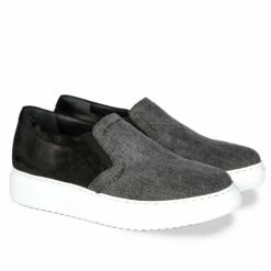 Black Sea - Elevator Slip-Ons In Leather/fabric Mix Up To 2.6 Inches -Deals Guidomaggi Store shoes that make you taller 2 45