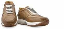 Dubai W - Elevator Sneakers In Full Grain Leather From 2.4 To 4 Inches -Deals Guidomaggi Store shoes that make you taller 5 1 8