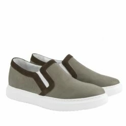 Alghero - Elevator Slip-Ons In Leather/fabric Mix Up To 6 Cm -Deals Guidomaggi Store slip on elevator shoes alghero