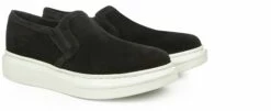 Salem - Elevator Slip-ons In Leather/fabric Mix Up To 2.4 Inches