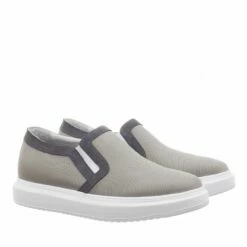 Seaside - Elevator Slip-Ons In Leather/fabric Mix Up To 2.6 Inches -Deals Guidomaggi Store slipon seaside