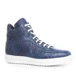 NY - Elevator Sneakers In Crocodile Leather From 2.4 To 4 Inches