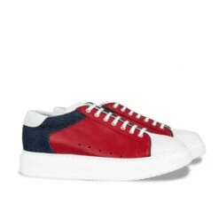 Karpathos - Elevator Sneakers In Leather/Fabric From 2.4 To 3.1 Inches -Deals Guidomaggi Store tall shoes for men 12 3