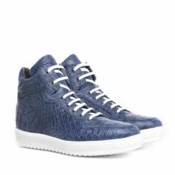 NY - Elevator Sneakers In Crocodile Leather From 2.4 To 4 Inches -Deals Guidomaggi Store taller shoes ny rev