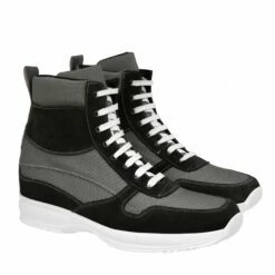 Brisbane - Elevator Sneakers In Leather/fabric Mix From 2.4 To 4 Inches -Deals Guidomaggi Store tallershoesformen