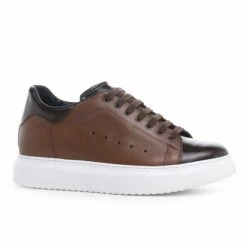 Watford - Elevator Sneakers In Full Grain Leather From 2.4 To 3.1 Inches